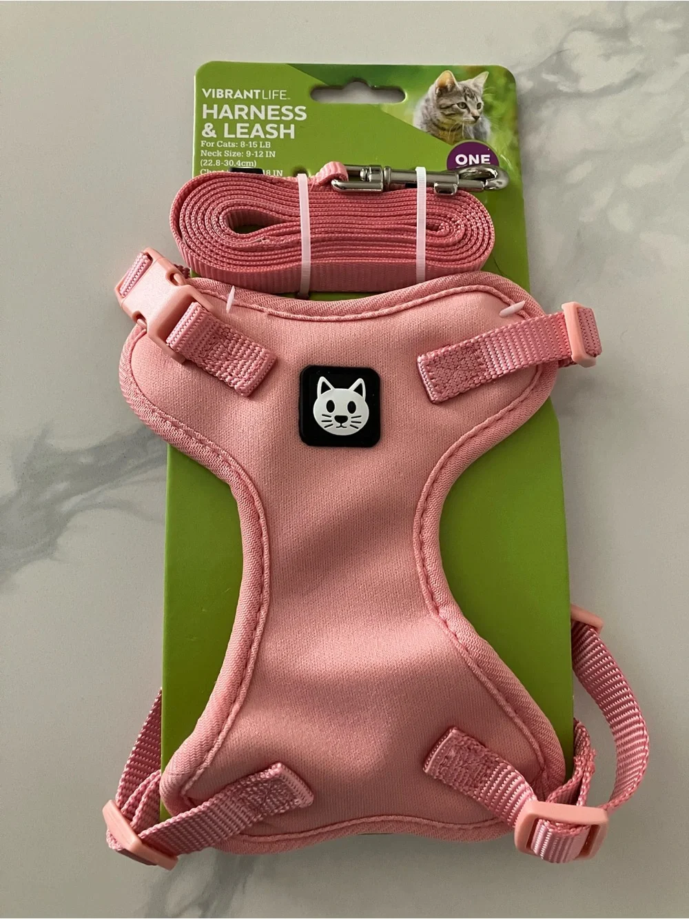 Vibrant Pink Cat Harness and Leash Set